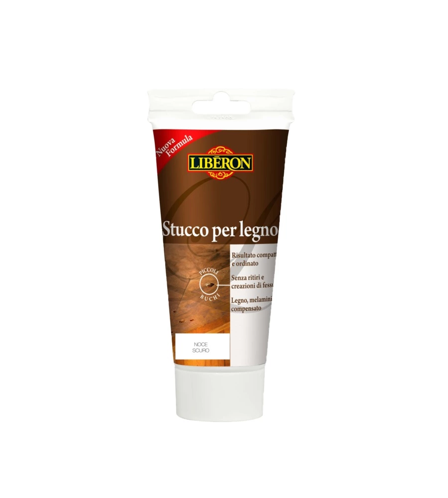 STUCCO PER LEGNO ALL'ACQUA - NOCE SCURO - 50 GRAMMI